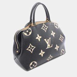 Pre Owned حقيبة لويس فيتون غراند باليه إم إم جلد إمبريونت مونوغرام بلونين أسود وبيج