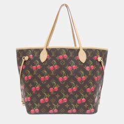 Pre Owned Louis Vuitton Monogram Cherry Lv X Tm Neverfull Mm Handbag