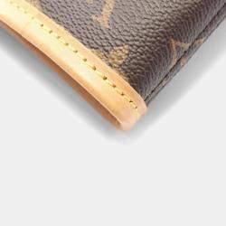 Pre Owned حقيبة لوي فيتون لويس فيتون Lv X Yk نافرفل توت حقيبة قماش مطلي وجلد مونوغرام نمط نقاط اليقطين بني