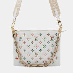 مملوكة مسبقًا Louis Vuitton Coussin Pm Monogram Lamb Leather Shoulder Bag White