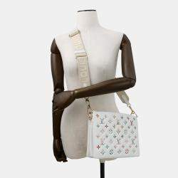مملوكة مسبقًا Louis Vuitton Coussin Pm Monogram Lamb Leather Shoulder Bag White