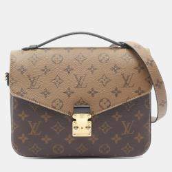 مملوكة مسبقًا Louis Vuitton Metis Mm Monogram Reverse Pochette Handbag Coated Canvas And Leather Brown Black