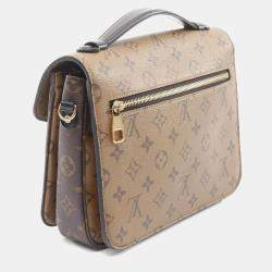 مملوكة مسبقًا Louis Vuitton Metis Mm Monogram Reverse Pochette Handbag Coated Canvas And Leather Brown Black