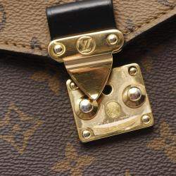 مملوكة مسبقًا Louis Vuitton Metis Mm Monogram Reverse Pochette Handbag Coated Canvas And Leather Brown Black