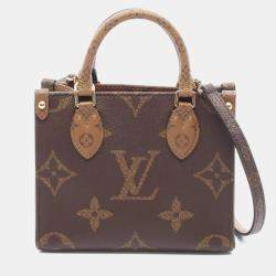 مملوكة مسبقًا Louis Vuitton On The Go Bb Handbag Pvc-Coated Canvas And Leather Monogram Reverse Brown