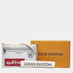 Pre Owned Louis Vuitton Monogram Antartica Double Flat Messenger
