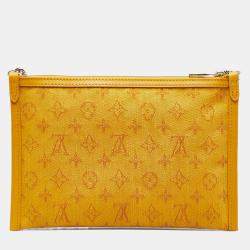 Pre Owned Louis Vuitton Monogram Antartica Double Flat Messenger