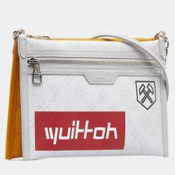 Pre Owned Louis Vuitton Monogram Antartica Double Flat Messenger