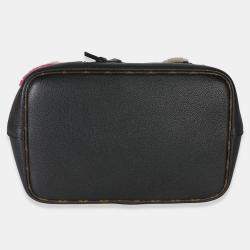 Pre Owned Louis Vuitton Black Shearling Monogram Neonoe MM