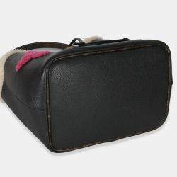 Pre Owned Louis Vuitton Black Shearling Monogram Neonoe MM