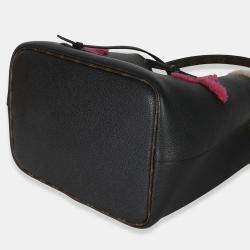 Pre Owned Louis Vuitton Black Shearling Monogram Neonoe MM