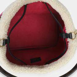 Pre Owned Louis Vuitton Black Shearling Monogram Neonoe MM