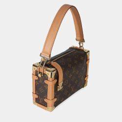 Pre Owned حقيبة جانبية لويس فيتون مونوغرام كانفاس ميديوم ترانك