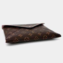 Pre Owned Louis Vuitton Brown Coated Canvas Monogram Kirigami Clutch