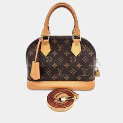 مملوكة م سبقًا Louis Vuitton Brown Coated Canvas Monogram Alma BB