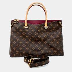 Pre Owned حقيبة لوي فيتون قماش بني مطلي مونوغرام بلاس