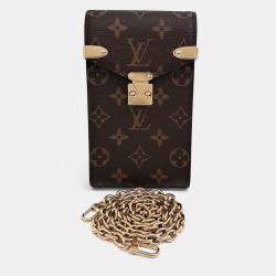 مملوكة مسبقًا Louis Vuitton Brown Coated Canvas Metis Phone Pouch