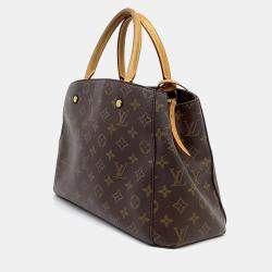 Pre Owned حقيبة لويس فيتون مونتين كcanvas مونوغرام بني MM