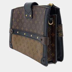 مملوكة مسبقًا حقيبة كلاتش لوي فيتون ترانك قماش لويد بني اللون