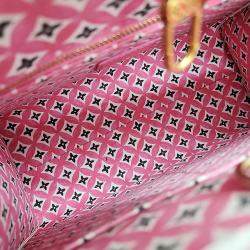 Pre Owned Louis Vuitton Pink White PVC On the Go PM