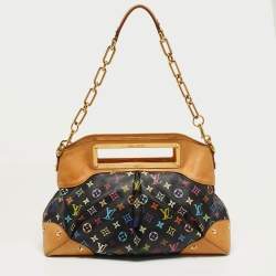 مملوكة مسبقًا Louis Vuitton Judy GM Black Monogram Multicolore Canvas Bag