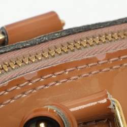 Pre Owned Louis Vuitton Alma BB Noisette Monogram Vernis Bag