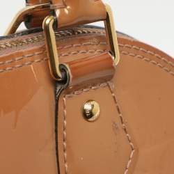 Pre Owned Louis Vuitton Alma BB Noisette Monogram Vernis Bag