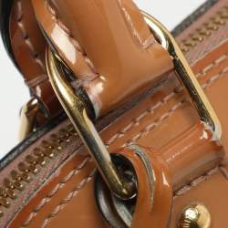 Pre Owned Louis Vuitton Alma BB Noisette Monogram Vernis Bag