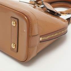 Pre Owned Louis Vuitton Alma BB Noisette Monogram Vernis Bag