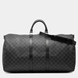 مملوكة مسبقًا حقيبة لوي فيتون كيبال باندولير 55 داميه غرافيت رمادية