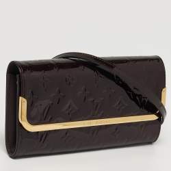 Pre Owned Louis Vuitton Rossmore MM Amarante Monogram Vernis Bag