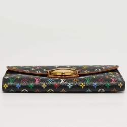 مملوكة مسبقًا Louis Vuitton Eugenie Black Monogram Multicolor Monogram Canvas Wallet