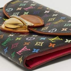 مملوكة مسبقًا Louis Vuitton Eugenie Black Monogram Multicolor Monogram Canvas Wallet