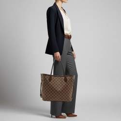 Pre Owned حقيب ة لوي فيتون "نافر فول إم إم" داميي إيبين كانفاس