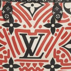 Pre Owned حقيبة لوي فيتون كرافتي نيفرفول NM إصدار محدود كانفاس مونوغرامي جاينت كريمي/ أحمر MM