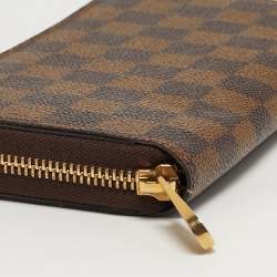 مملوكة مسبقًا Louis Vuitton Zippy Damier Ebene Canvas Zip Around Wallet