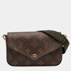 Pre Owned Louis Vuitton Brown Monogram Felicie Strap And Go
