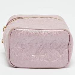 Pre Owned Louis Vuitton Vanity Micro Wisteria Pink Empreinte Monogram Bag