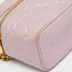 Pre Owned Louis Vuitton Vanity Micro Wisteria Pink Empreinte Monogram Bag