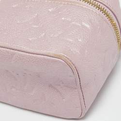 Pre Owned Louis Vuitton Vanity Micro Wisteria Pink Empreinte Monogram Bag