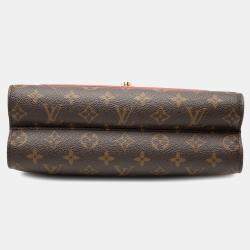 Pre Owned حقيبة فيكتور لويس فيتون بني أحمر موغراف