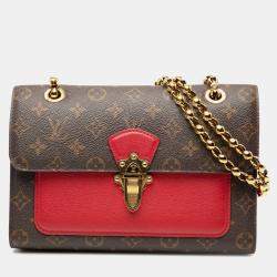 Pre Owned Louis Vuitton Brown Red Monogram Victoire