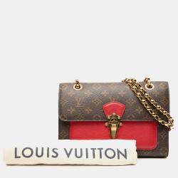 Pre Owned حقيبة فيكتور لويس فيتون بني أحمر موغراف