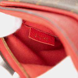 مملوكة مسبقًا حقيبة لويس فيتون كلاتش بيلاس مونوغرام أحمر بني