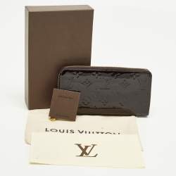 Pre Owned Louis Vuitton Zippy Amarante Monogram Vernis Zip Around Wallet  