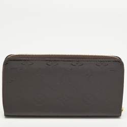 Pre Owned Louis Vuitton Zippy Amarante Monogram Vernis Zip Around Wallet  