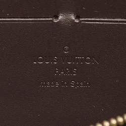 Pre Owned Louis Vuitton Zippy Amarante Monogram Vernis Zip Around Wallet  