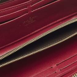 Pre Owned Louis Vuitton Clemence Monogram Canvas Zip Around Wallet