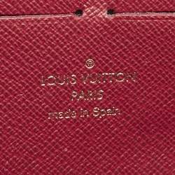 Pre Owned Louis Vuitton Clemence Monogram Canvas Zip Around Wallet