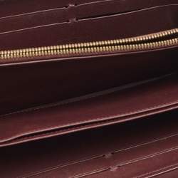 مملوكة مسبقًا محفظة لوي فيتون فيرنيه مونوغرامي زيبّي روج فوفيست بسحاب كامل الدائرة